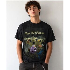 Adventure Time From Bad To Worse T Shirt Mens Med Black Cartoon Network Graphic